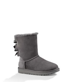 UGG Classic Boots-Bailey Bow Ii, Grey