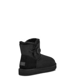 UGG Classic Boots-Mini Bailey Button Ii , Black