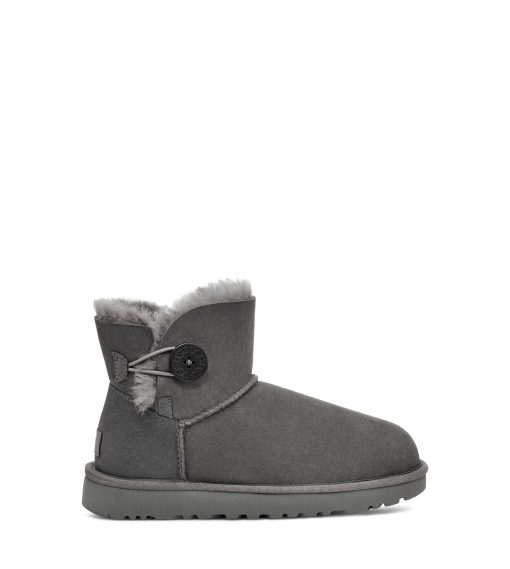 UGG Classic Boots-Mini Bailey Button Ii Grey