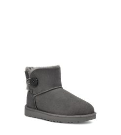 UGG Classic Boots-Mini Bailey Button Ii Grey