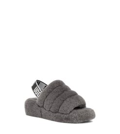 UGG Slippers-Fluff Yeah Slide, Charcoal