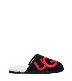 UGG Slippers-Scuff Logo Black