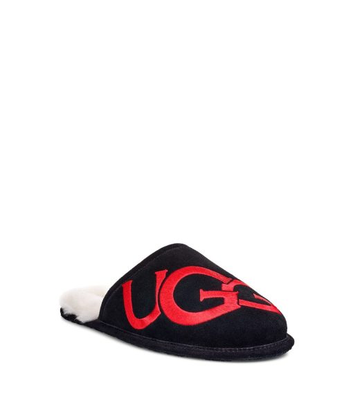 UGG Slippers-Scuff Logo Black