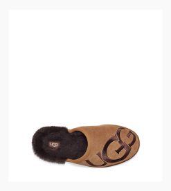 UGG Slippers-Scuff Logo Chestnut / Espresso