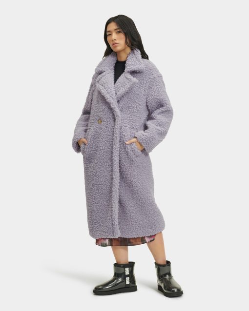 UGG RTW Collection-Gertrude Long Teddy Coat, Cygr