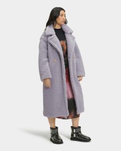 UGG RTW Collection-Gertrude Long Teddy Coat, Cygr