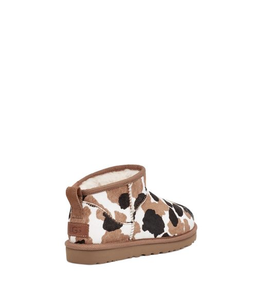 UGG Classic Boots-Classic Ultra Mini Cow Print Chestnut