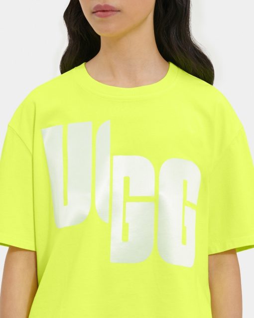 UGG RTW Collection-Fionna Logo Tee Highlighter / White