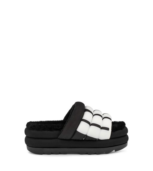 UGG Sandals & Slides-Maxi Slide Logo Black