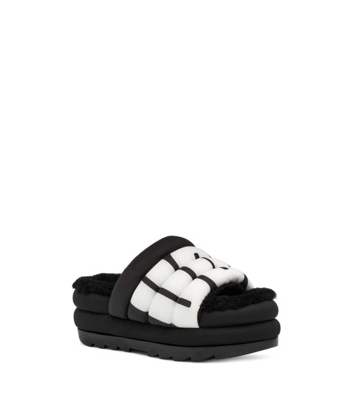 UGG Sandals & Slides-Maxi Slide Logo Black