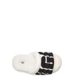 UGG Sandals & Slides-Maxi Slide Logo White