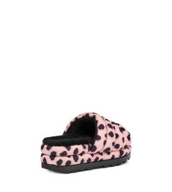 UGG Sandals & Slides-Maxi Slide Cheetah Print Pink Scallop