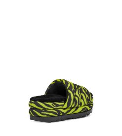 UGG Sandals & Slides-Maxi Slide Tiger Print Key Lime