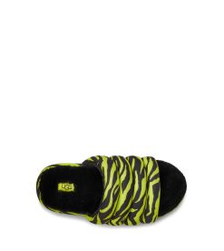 UGG Sandals & Slides-Maxi Slide Tiger Print Key Lime