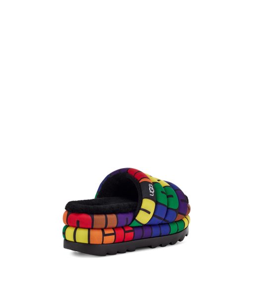 UGG Sandals & Slides-Maxi Slide Pride Rainbow Logo