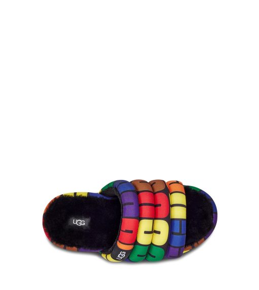 UGG Sandals & Slides-Maxi Slide Pride Rainbow Logo