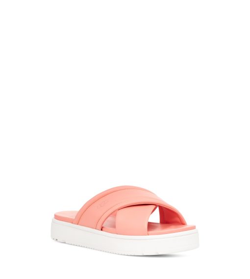 UGG Sandals & Slides-Zayne Crossband Starfish Pink Leather