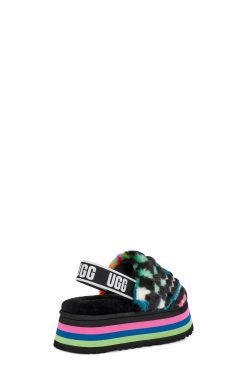 UGG Slippers-Disco Checks Slide, Black Multi