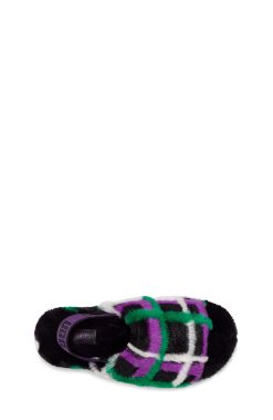 UGG Slippers-Fluff Yeah Slide Plaid Punk, Mussel Shell