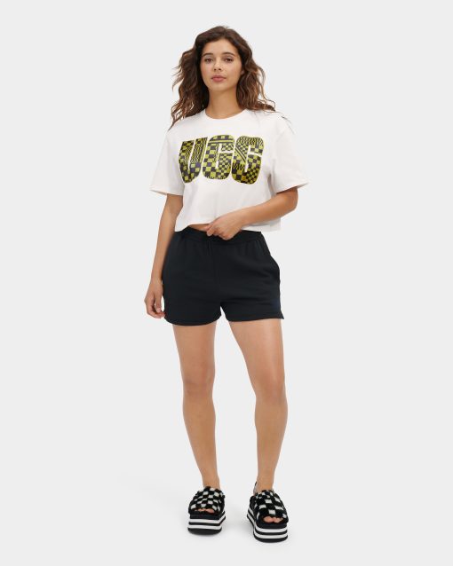 UGG RTW Collection-Thahlia Cropped Logo Tee, Nimbus