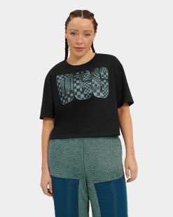 UGG RTW Collection-Thahlia Cropped Logo Tee, Tarr