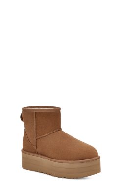 UGG Classic Boots-Classic Mini Platform Chestnut