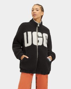 UGG RTW Collection-Raquelle Sherpa Jacket, Bkcrm