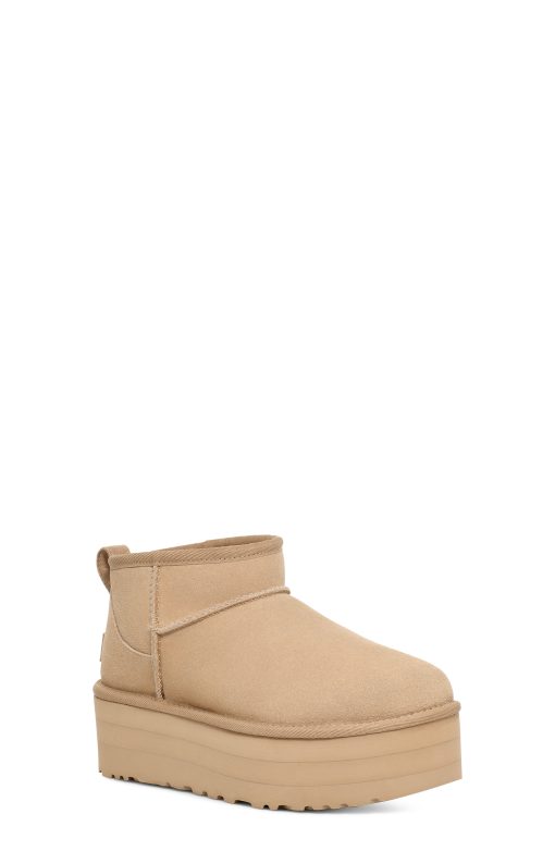 UGG Classic Boots-Classic Ultra Mini Platform Mustard Seed