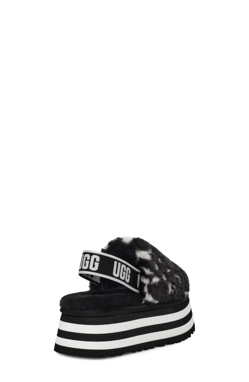 UGG Slippers-Disco Checks Slide, Black / White