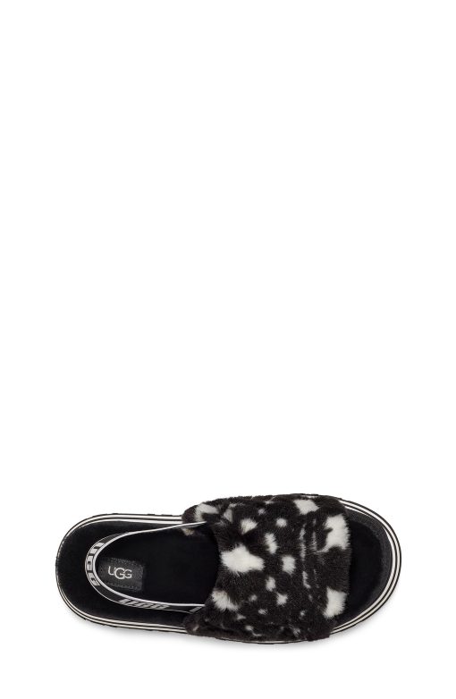 UGG Slippers-Disco Checks Slide, Black / White