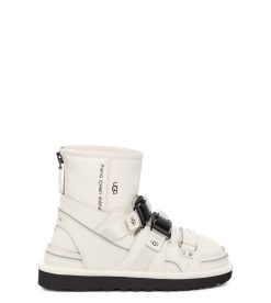 UGG Classic Boots- X Feng Chen Wang Sandal, White / Black