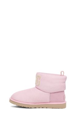 UGG Classic Boots-Classic Mini Fur Jersey Cozy, Pnkm