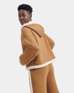 UGG RTW Collection-Sharonn Bonded Fleece Pullover Chestnut