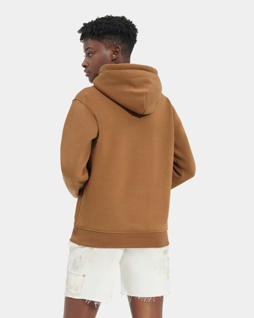 UGG RTW Collection-Rey fluff Logo Hoodie Chestnut / Plaster