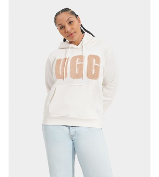 UGG RTW Collection-Rey fluff Logo Hoodie Nimbus / Sand