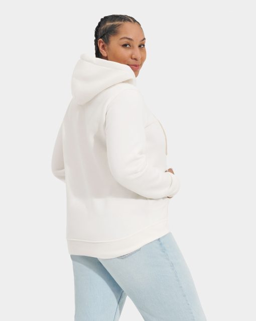 UGG RTW Collection-Rey fluff Logo Hoodie Nimbus / Sand