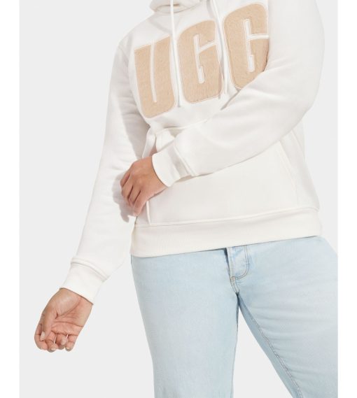 UGG RTW Collection-Rey fluff Logo Hoodie Nimbus / Sand