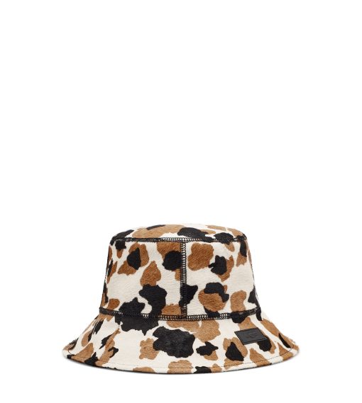 UGG Accessories-Calf Hair Printed Buckehat Chestnut Cow