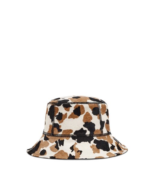 UGG Accessories-Calf Hair Printed Buckehat Chestnut Cow