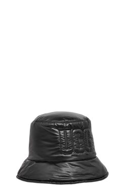 UGG Accessories-Quilted Logo Bucket Hat , Black