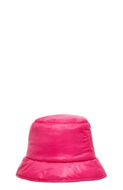 UGG Accessories-Quilted Logo Bucket Hat , Neon Pink