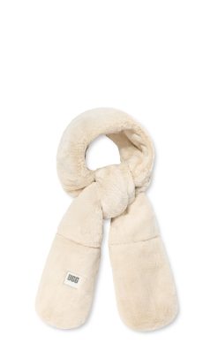 UGG Accessories-Oblong Faux Fur Scarf , Nimbus