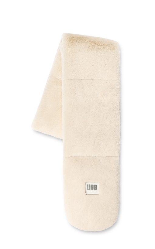 UGG Accessories-Oblong Faux Fur Scarf , Nimbus