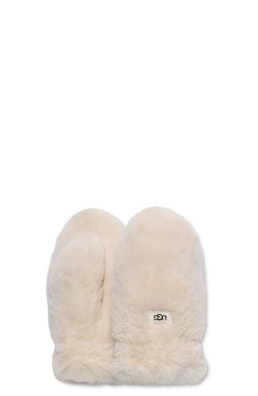 UGG 0-Faux Fur Mitten , Nimbus